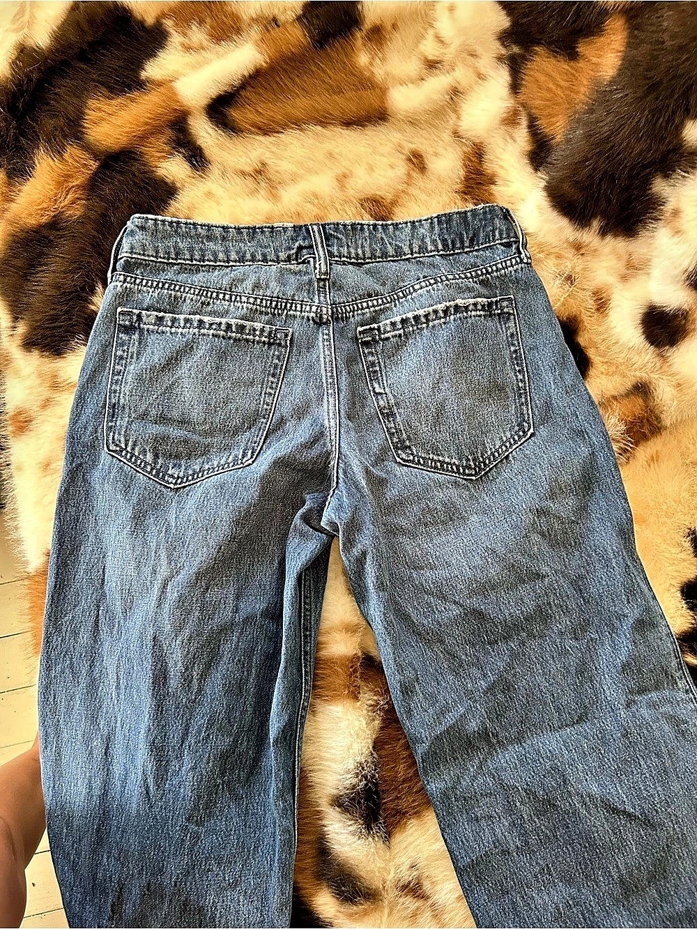 Hollister Low-Rise Baggy Jeans Blue Waist 28